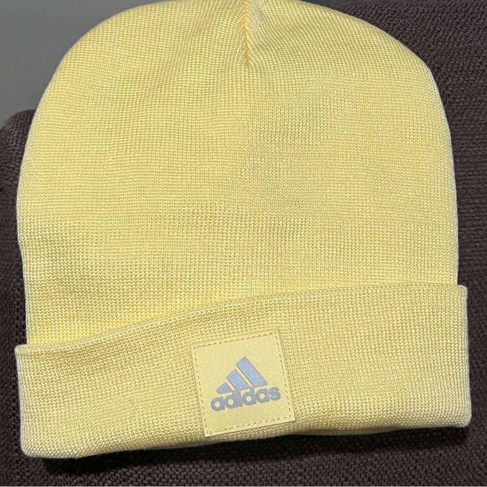Brand new Yellow Adidas beanie hat for women